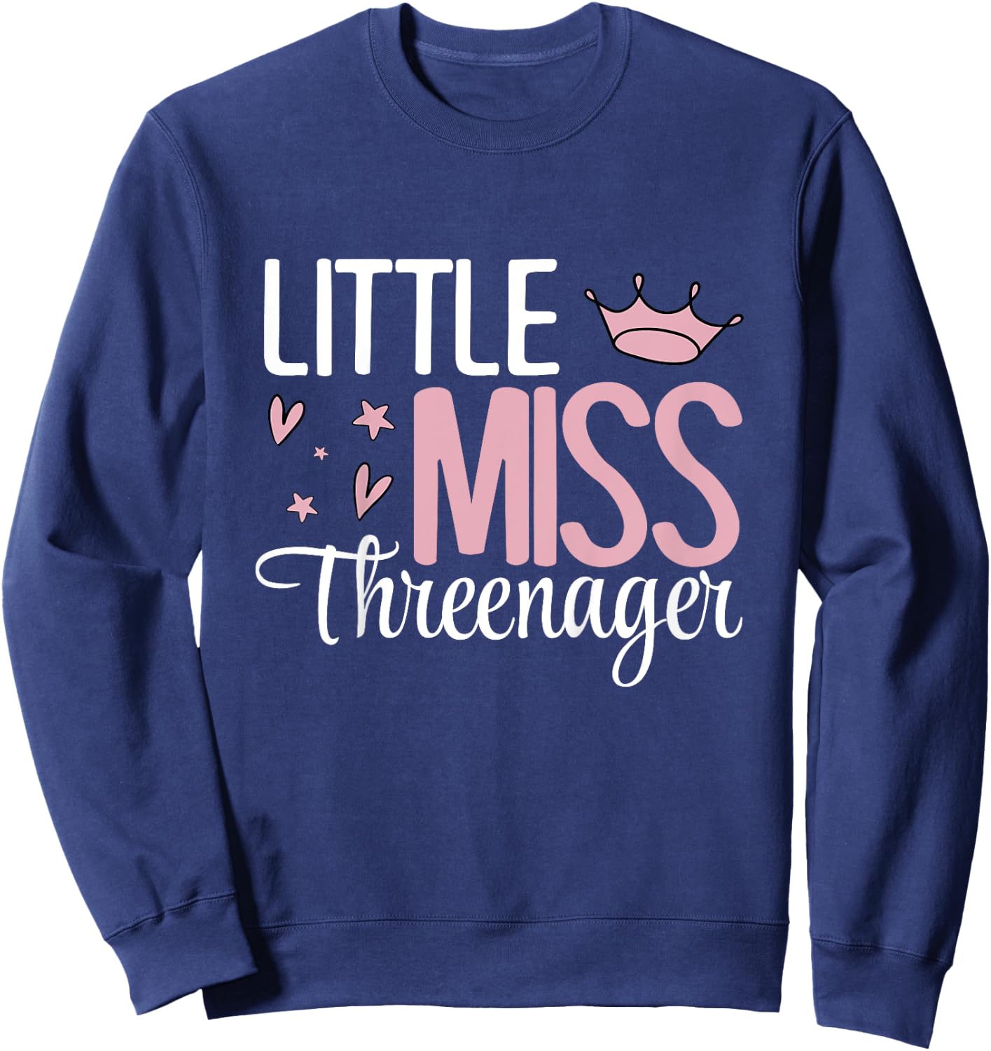 Little Miss Threenager Sweatshirt - Sweatshirt | Navy