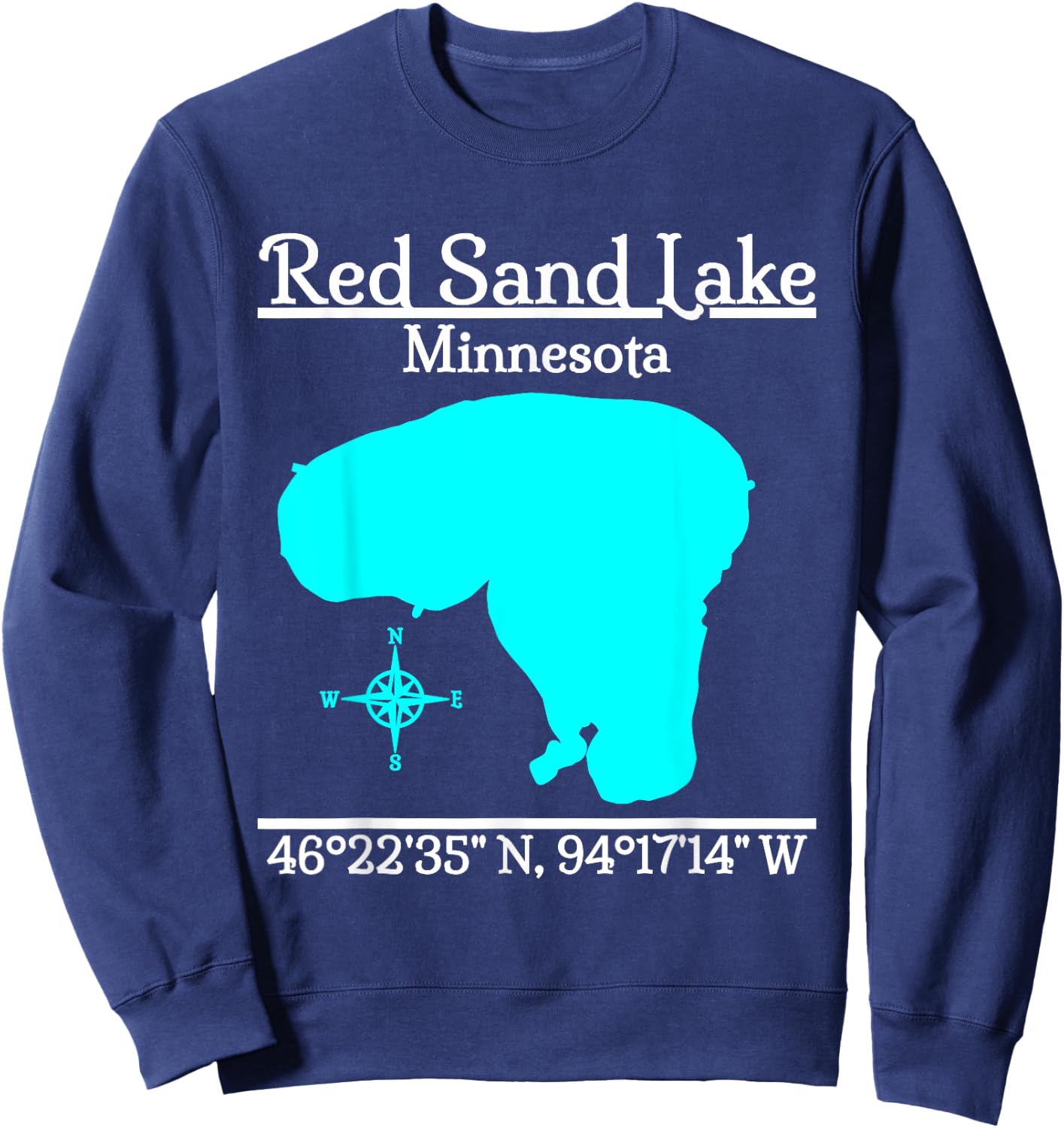 Red Sand Lake, Minnesota Sweatshirt - Sweatshirt | Navy