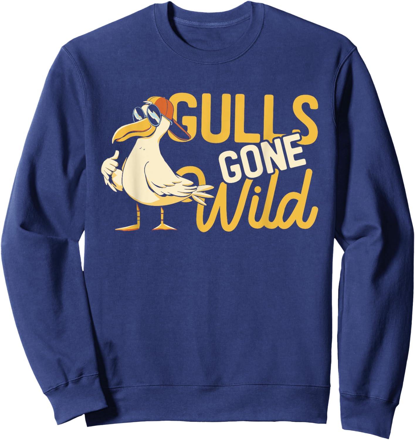Gulls Gone Wild | Funny Seagull | Ocean Birds Sweatshirt - Sweatshirt | Navy