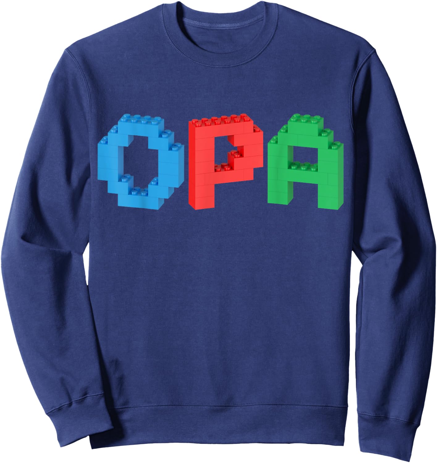 Opa Master Builder Building Bricks Blocks Family Sweatshirt - Sweatshirt | Navy