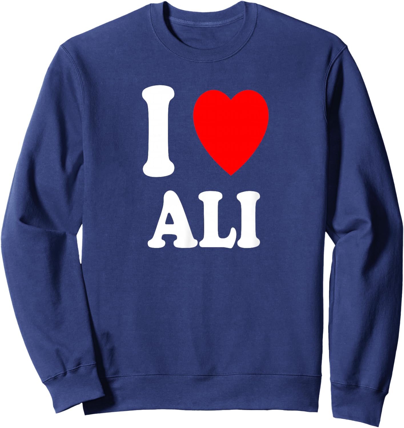 I Heart (Love) Ali Cute Matching Couple Spouse Sweatshirt - Sweatshirt | Navy