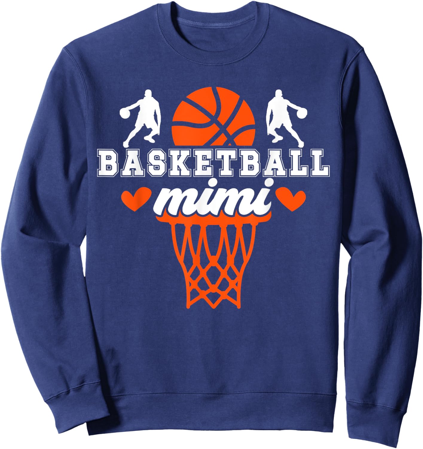 Basketball Mimi Proud Grandma Mimi Of A Basketball Player Sweatshirt - Sweatshirt | Navy