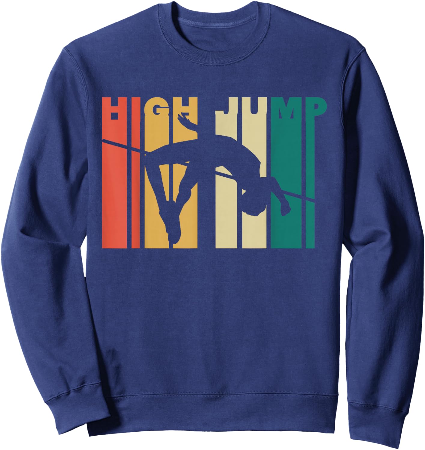 Retro High Jump | Athletics Track & Field | High Jumper Sweatshirt - Sweatshirt | Navy