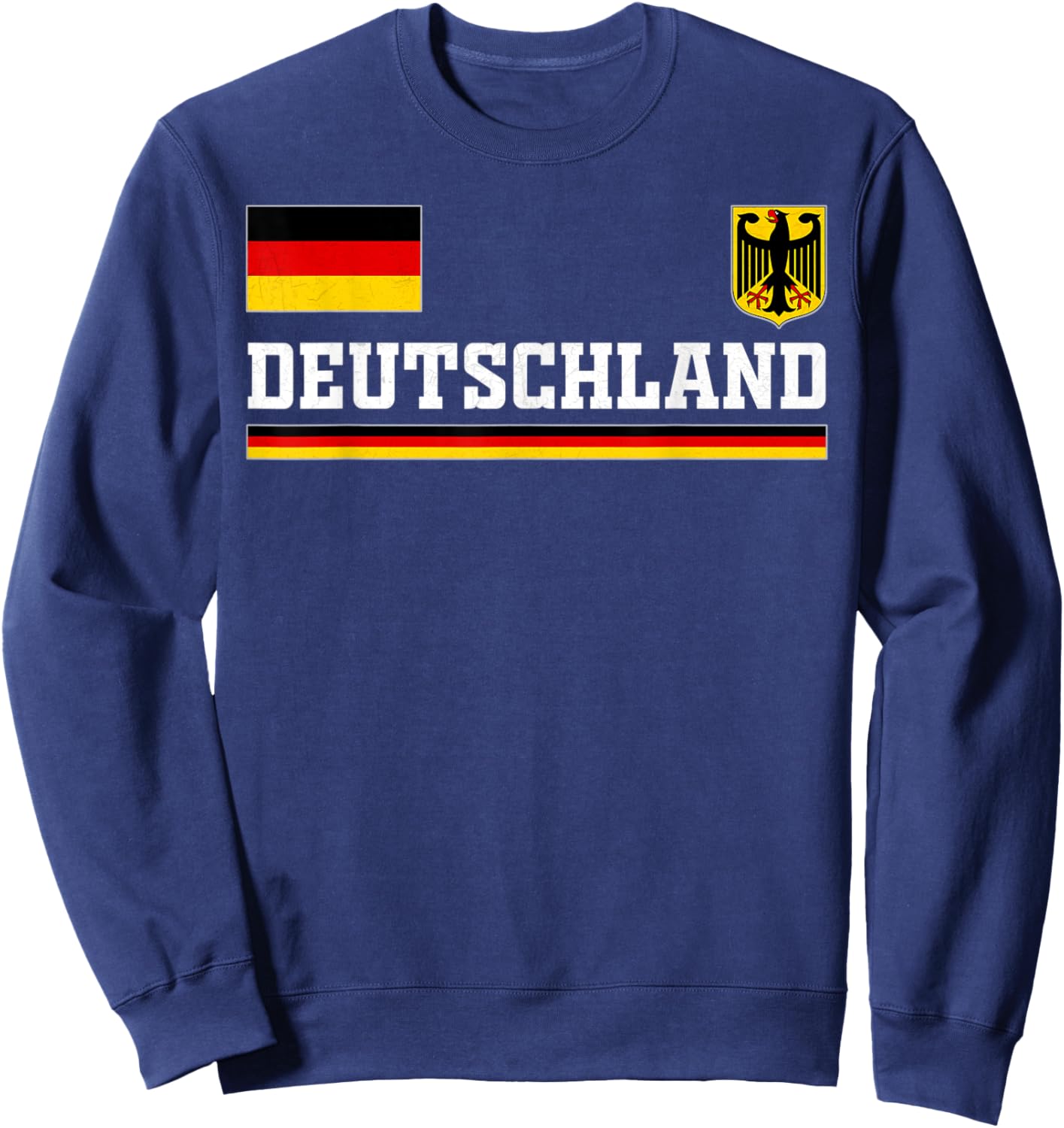 Germany Soccer Fan Jersey Style Fussball Sweatshirt - Sweatshirt | Navy