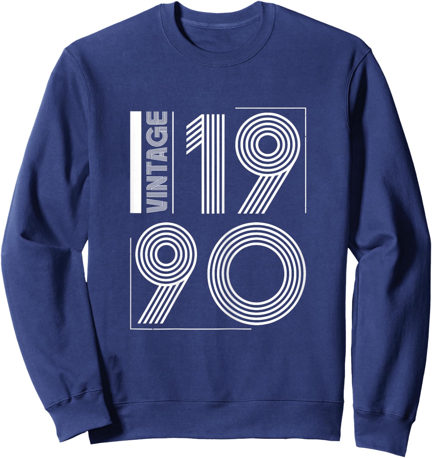 Vintage 1990 T Shirts Retro Funny 1990 Birthday Sweatshirt - Sweatshirt | Navy
