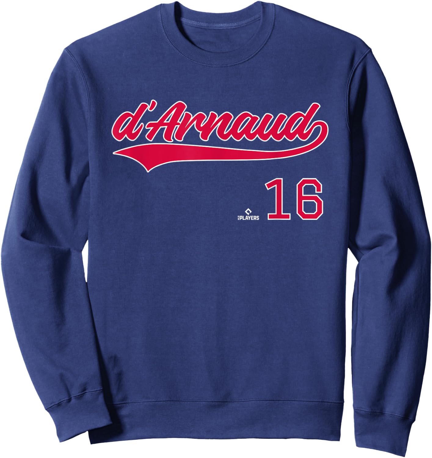 Vintage Gameday Travis d Arnaud Atlanta MLBPA Sweatshirt - Sweatshirt | Navy