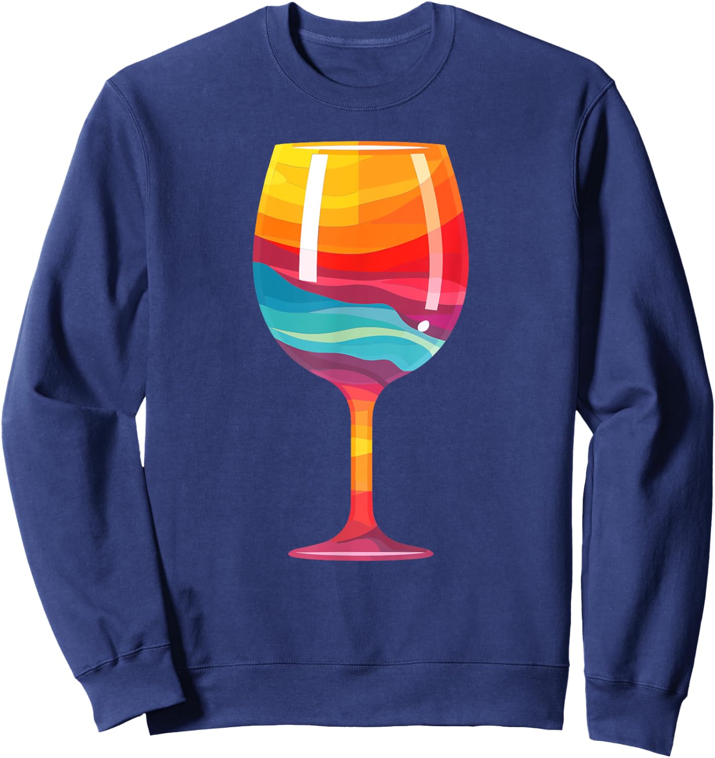 Wine glass Wine Lover Wine Lovers Gifts Sweatshirt - Sweatshirt | Navy