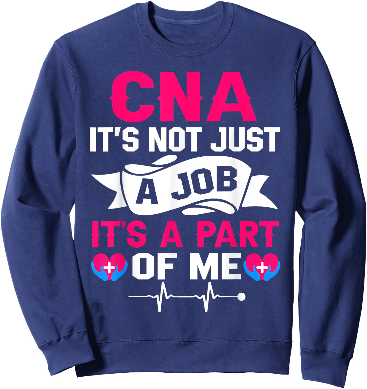 CNA Certified Nursing Assistant Gifts CNA Humor Black Women's Regular Fit Small Short Sleeve Sweatshirt - Sweatshirt | Navy
