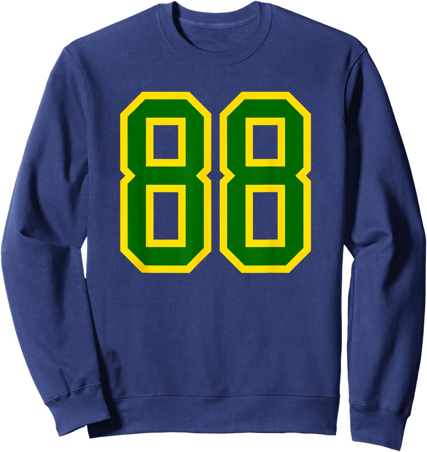 Green Yellow Sports Number 88 Sweatshirt - Sweatshirt | Navy