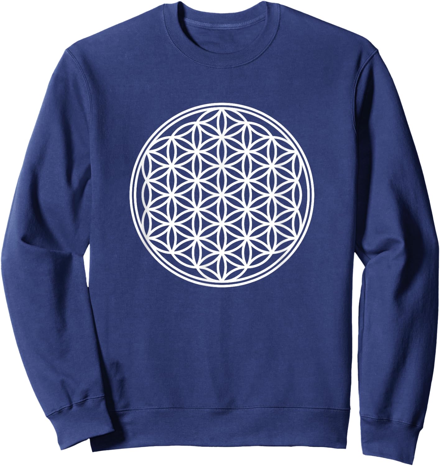 Flower Of Life / Symbol of Fundamental Forms Of Space Time Sweatshirt - Sweatshirt | Navy