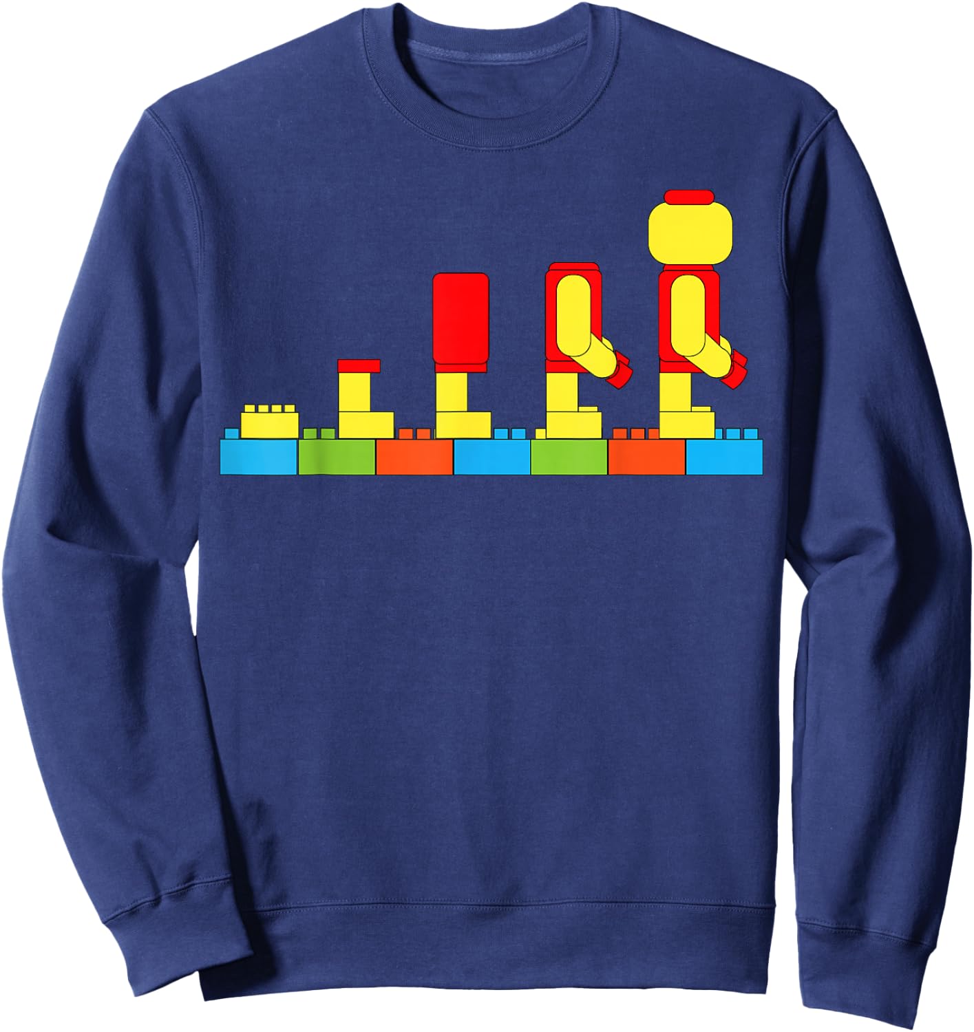 Bricks Evolution Master Builder Building Blocks Sweatshirt - Sweatshirt | Navy