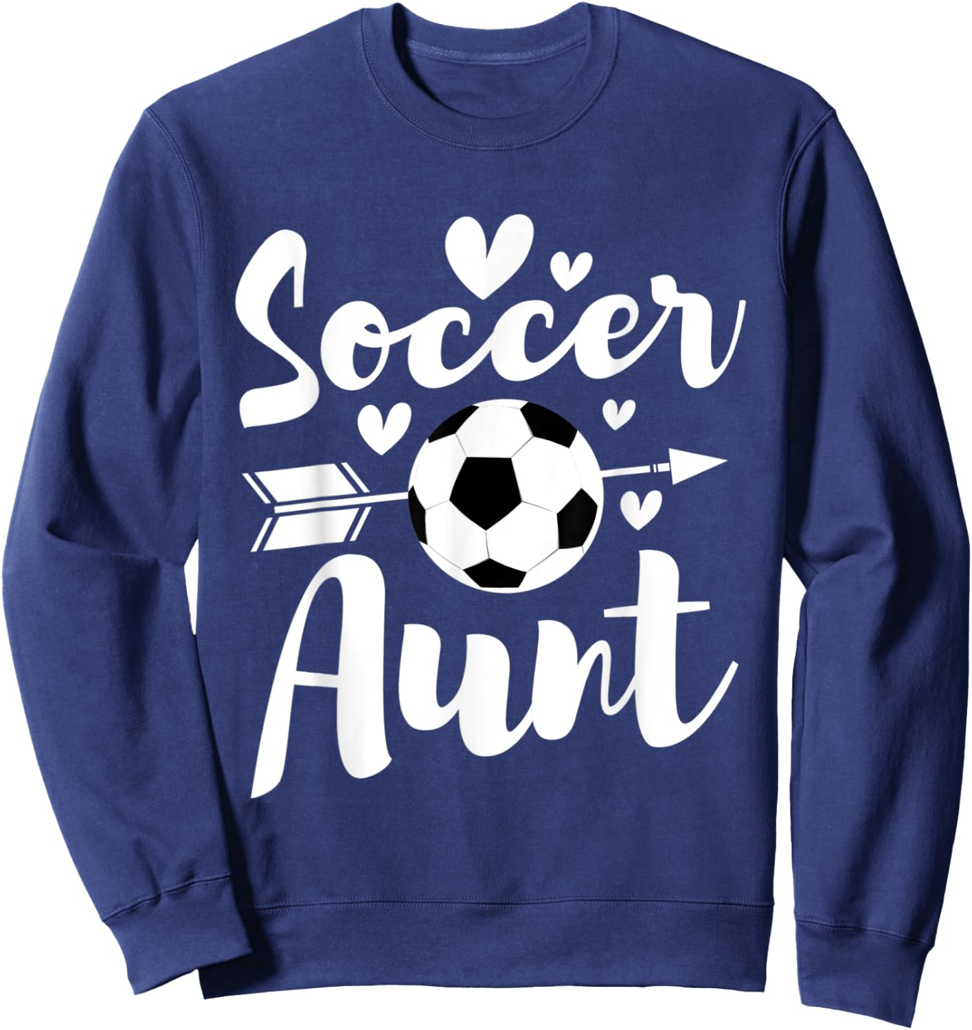 Soccer Aunt - Auntie Aunty Sports Ball Lover Family Sweatshirt - Sweatshirt | Navy