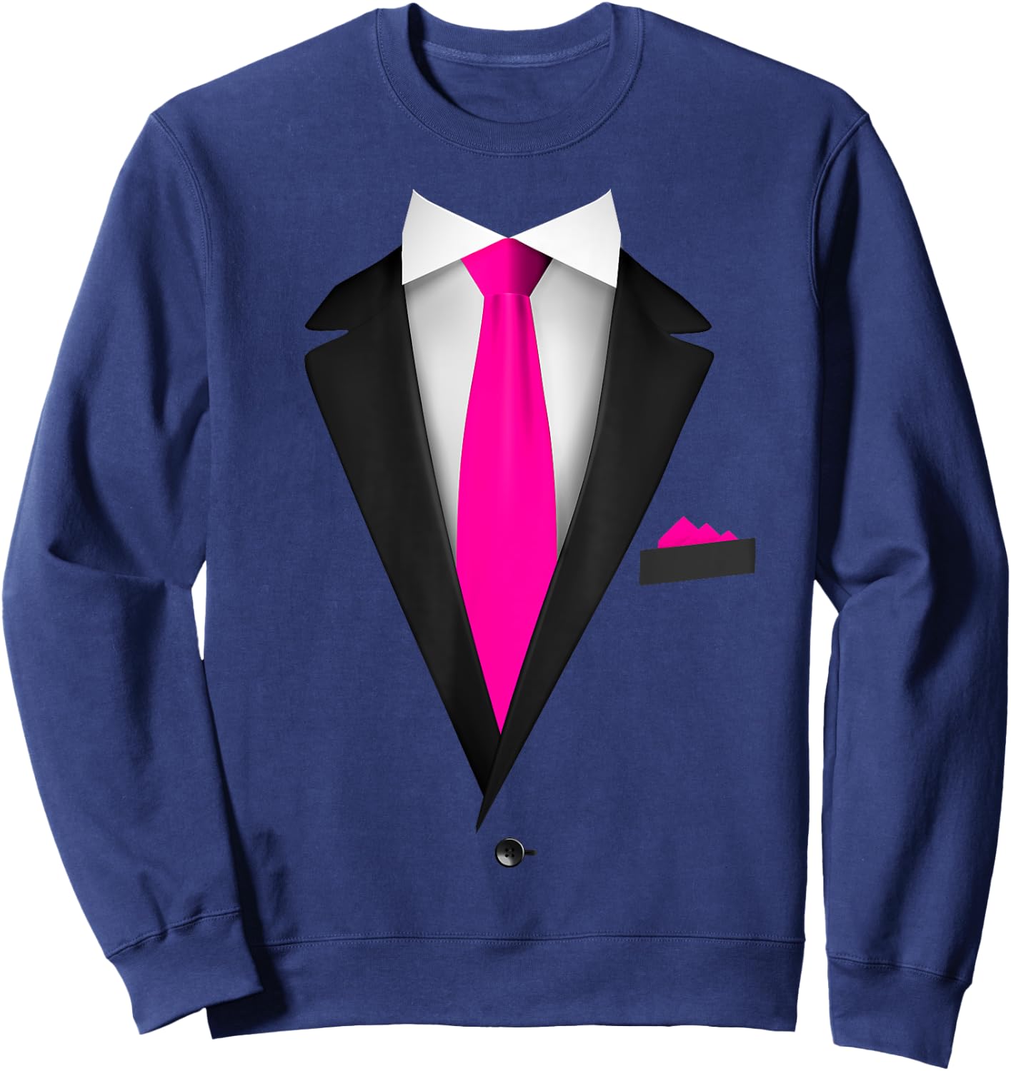 Tuxedo with Tie For Funny Wedding And Special Occasions Sweatshirt - Sweatshirt | Navy