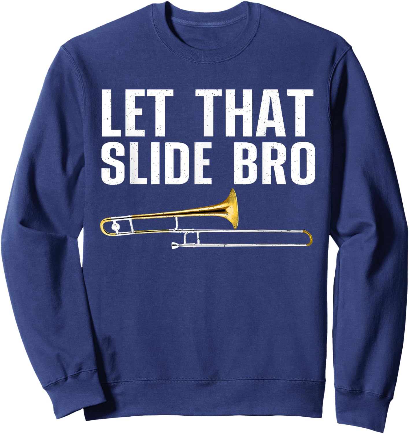 Funny Trombone Art Women Trombone Lover Trombonists Sweatshirt - Sweatshirt | Navy