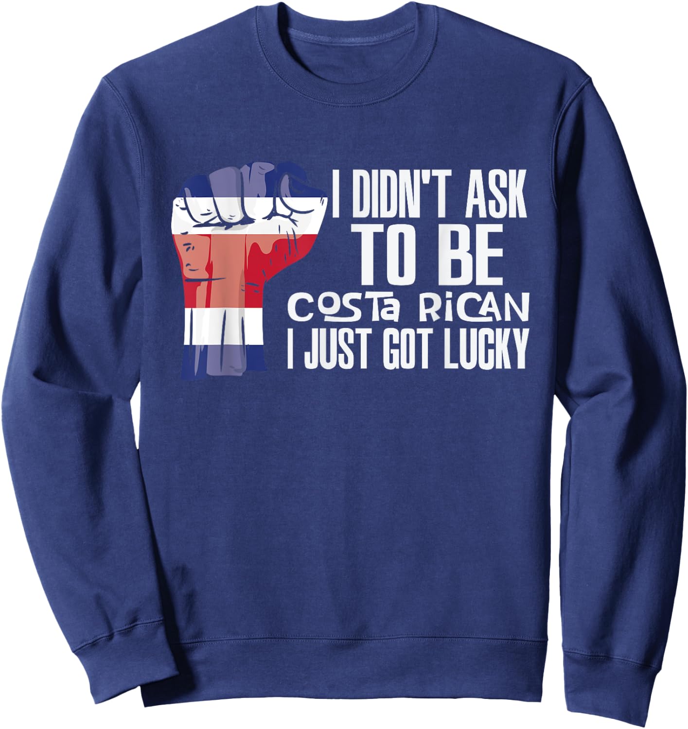 Costa Rican Costa Rica Flag Grown Costa Rican Roots Patriot Sweatshirt - Sweatshirt | Navy