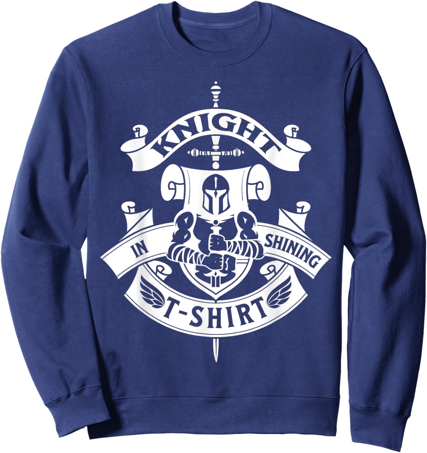 Ren Faire by Knight Medieval Renaissance Knight In Shining Armour for -Adults, Black, Short Sleeve, Classic Fit, Small Sweatshirt - Sweatshirt | Navy