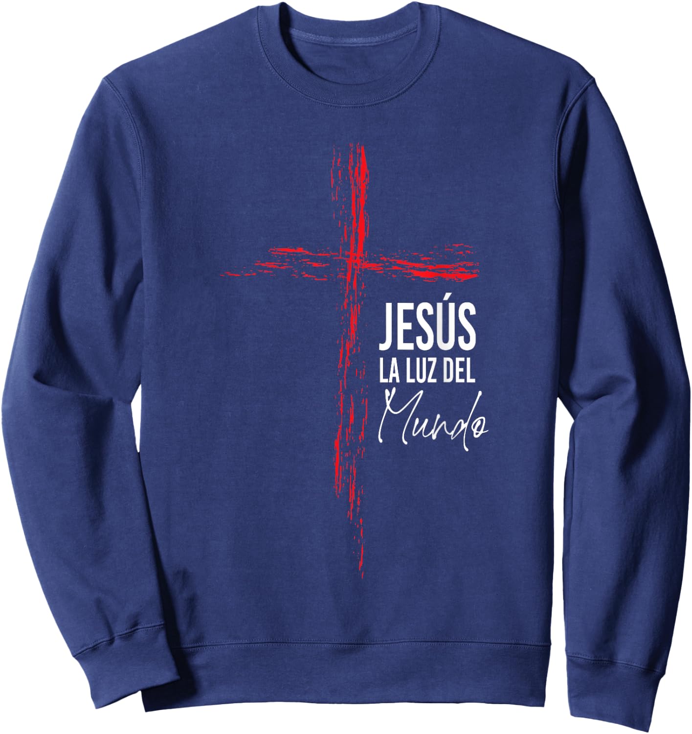 Regalos Cristianos Hombres Jesús Frases Christian Spanish Sweatshirt - Sweatshirt | Navy