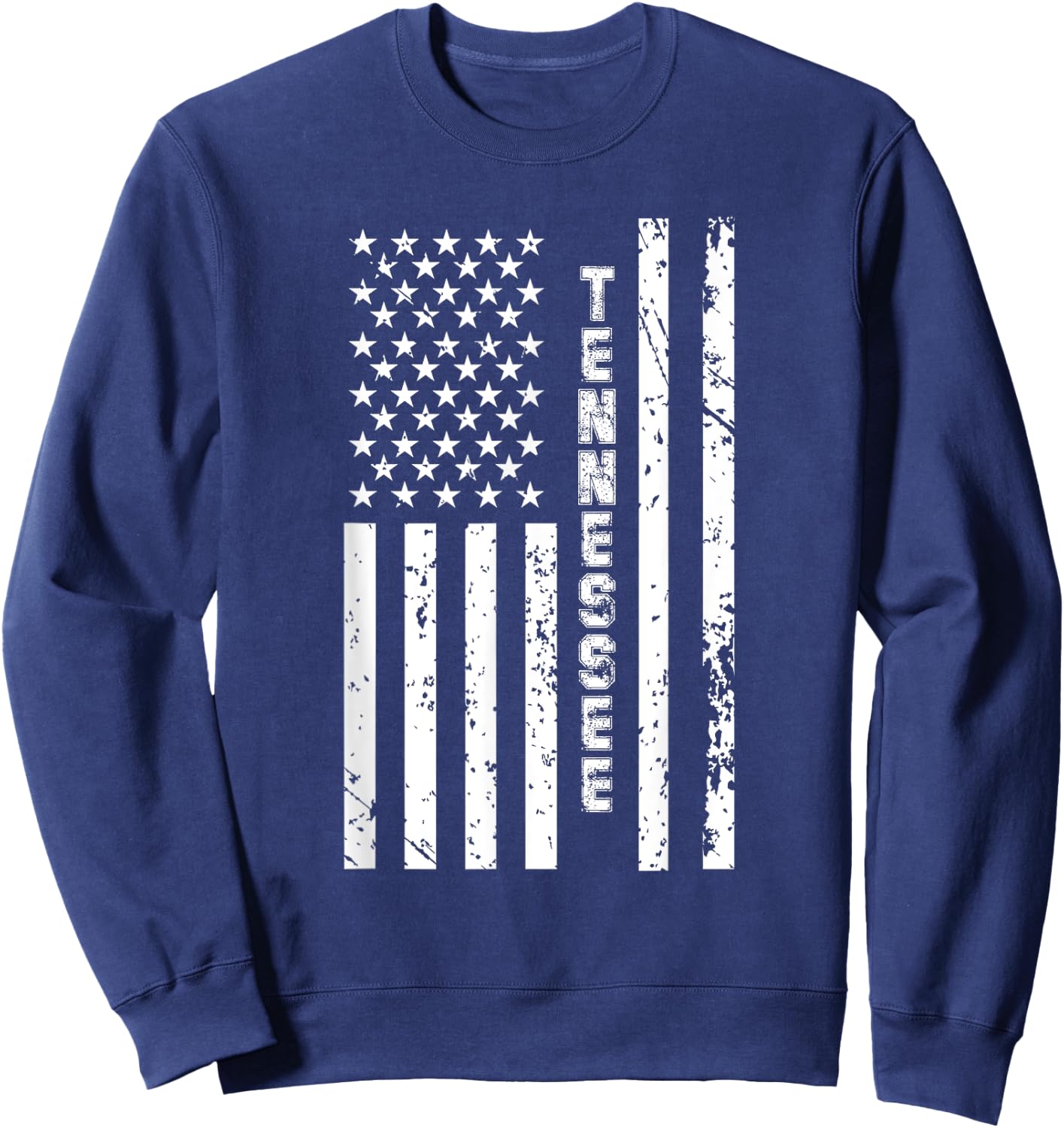 Tennessee United States Patriotic American Flag Sweatshirt - Sweatshirt | Navy