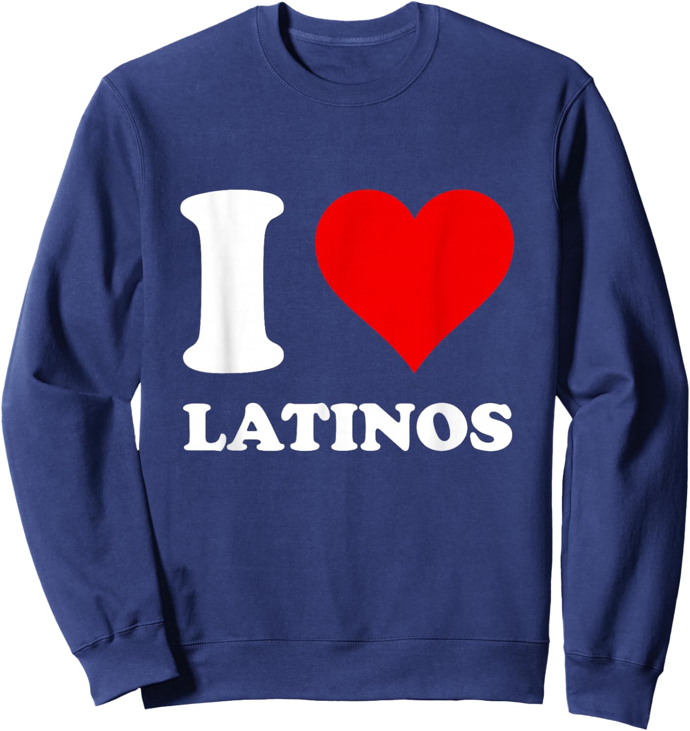 Red Heart I Love Latinos Sweatshirt - Sweatshirt | Navy