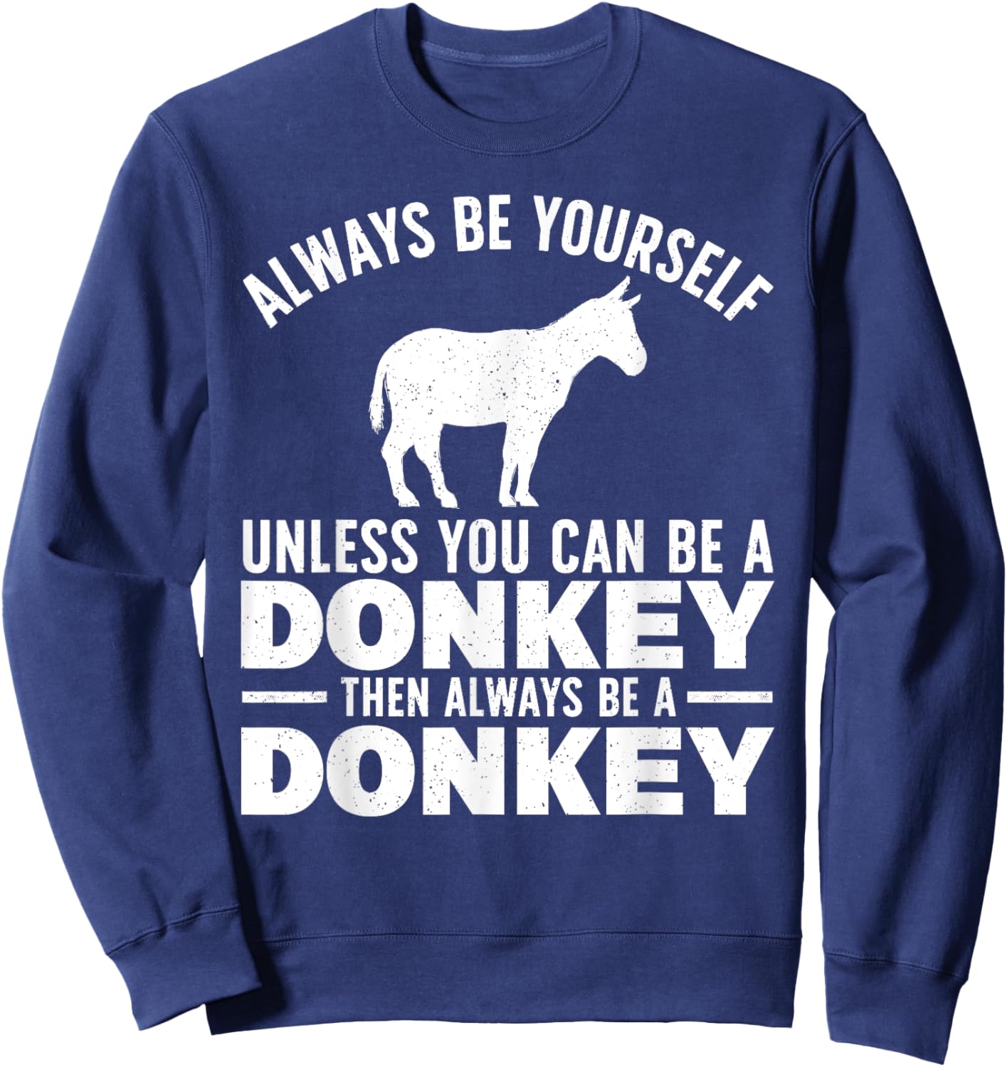 Cool Donkey Women Zoo Mule Horse Farm Animal Lover Sweatshirt - Sweatshirt | Navy