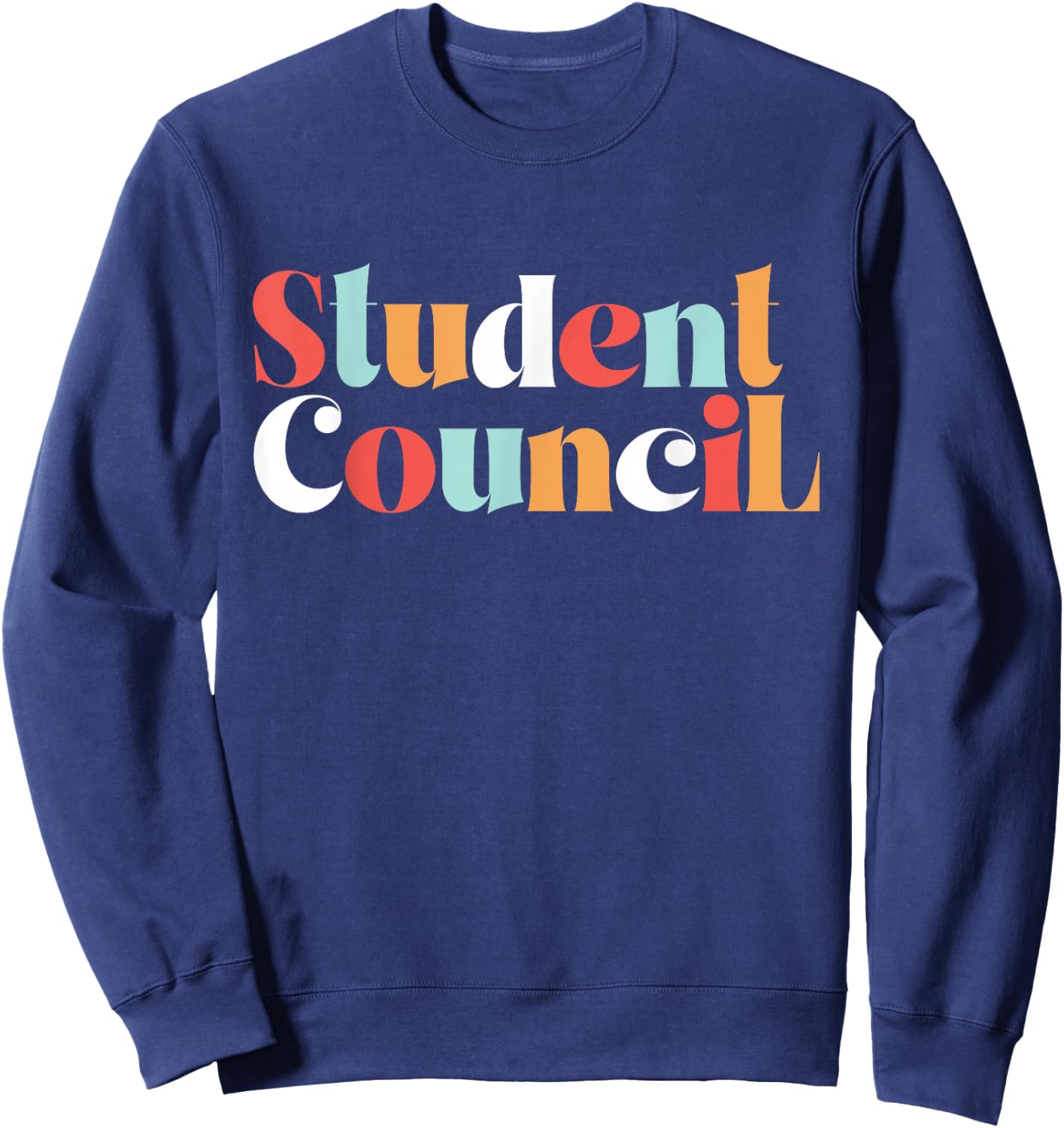 Student Council Groovy World Student Day Men Women Kids Sweatshirt - Sweatshirt | Navy