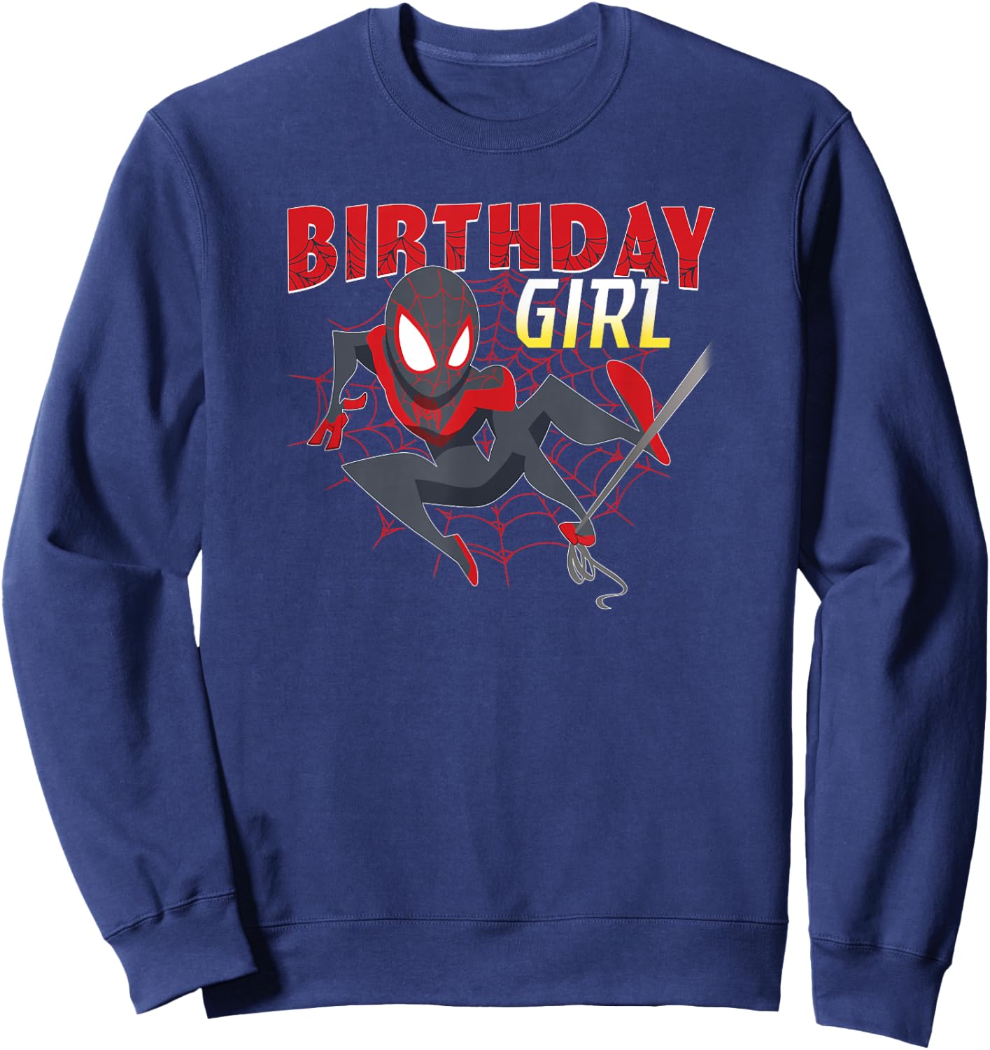 Marvel Spider-Man Birthday Girl Miles Morales Swing Sweatshirt - Sweatshirt | Navy