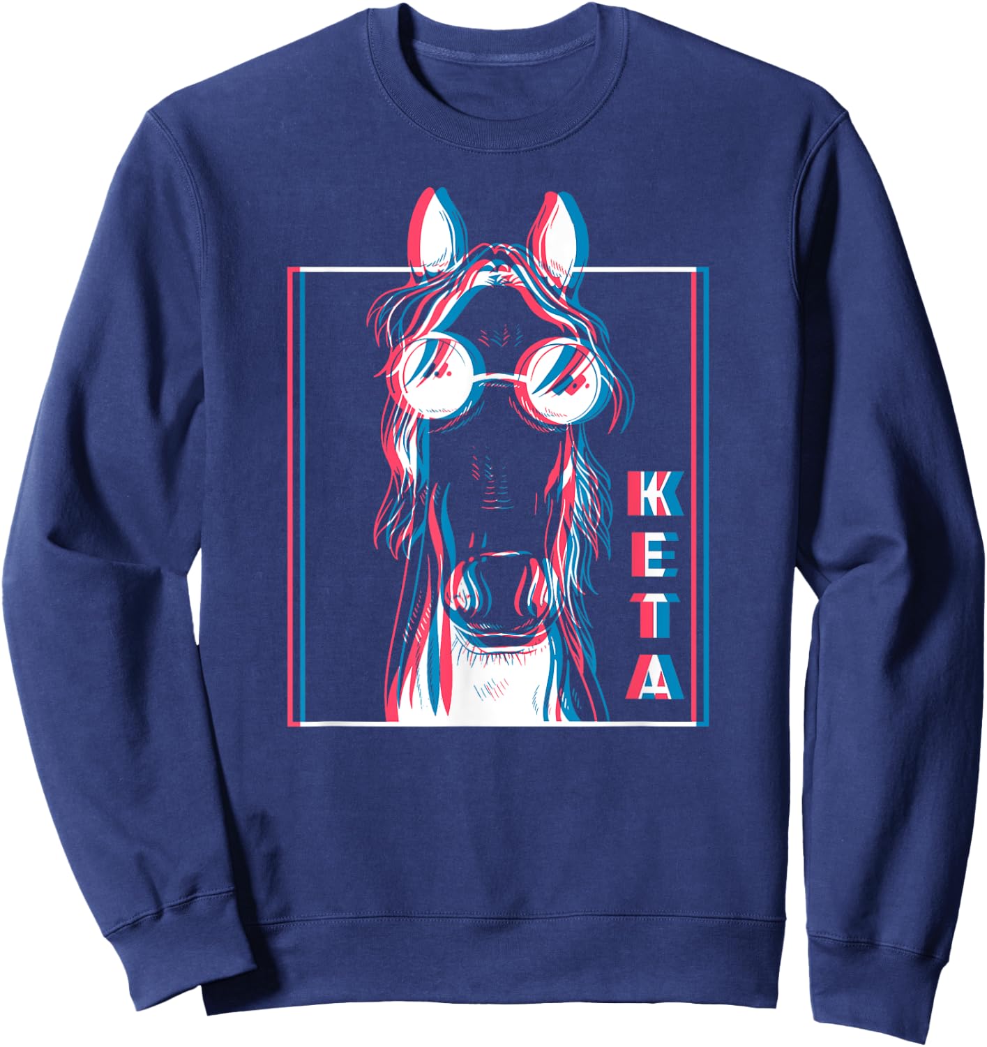 Keta Ketamine Horse Rave DJ Party Techno Sweatshirt - Sweatshirt | Navy