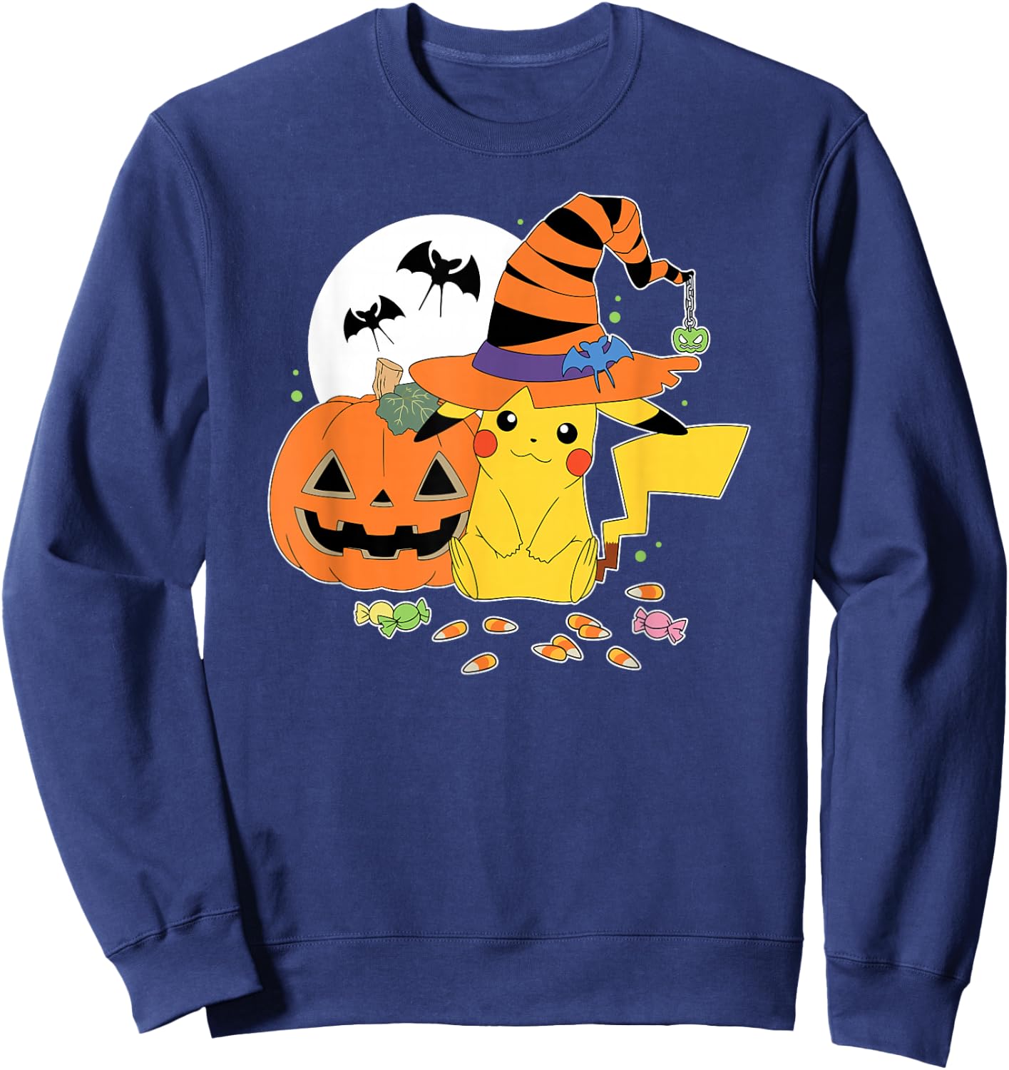 Pokémon - Witch Pikachu With Candy Sweatshirt - Sweatshirt | Navy
