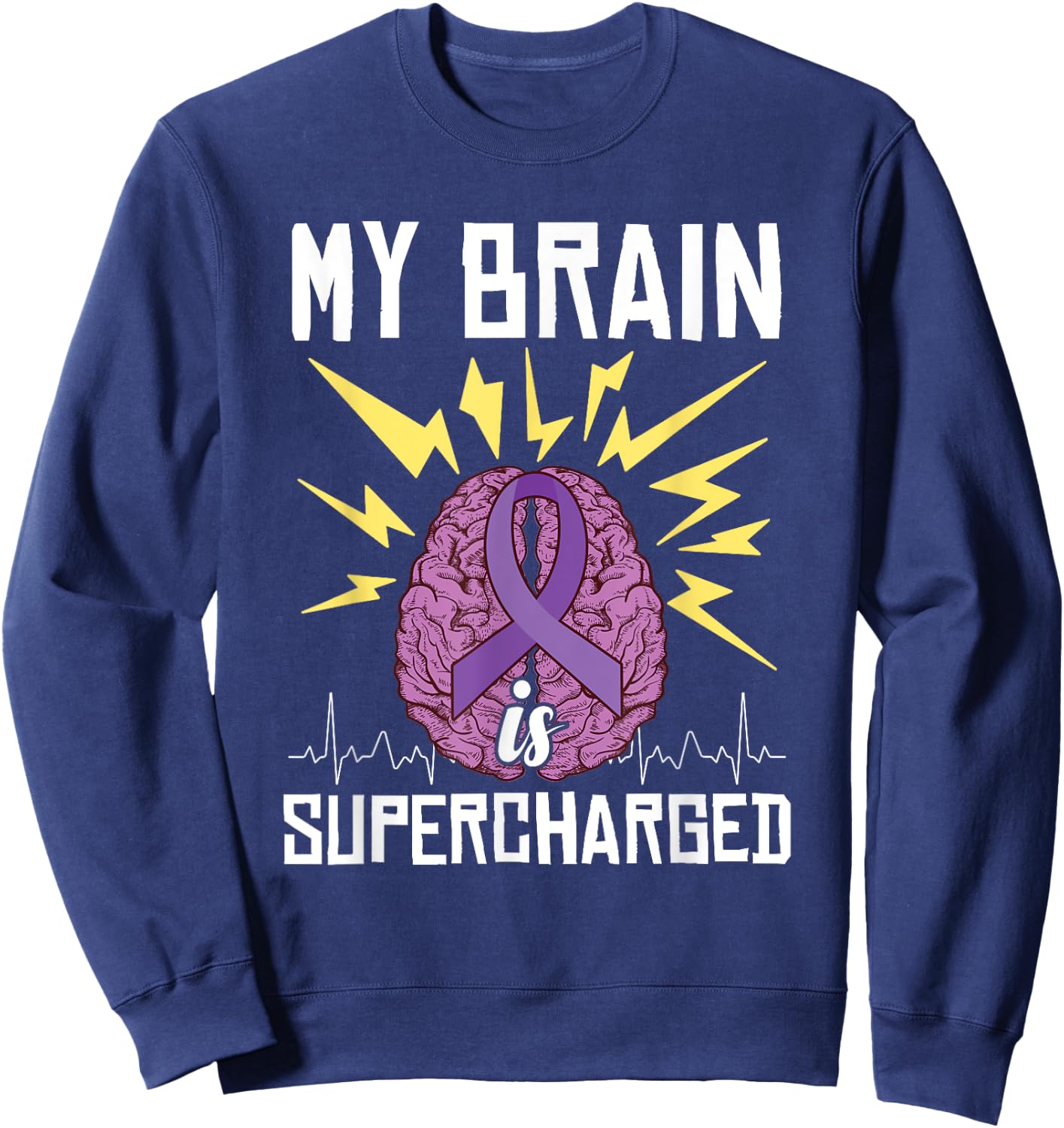 Epilepsy Awareness Men Sweatshirt - Sweatshirt | Navy