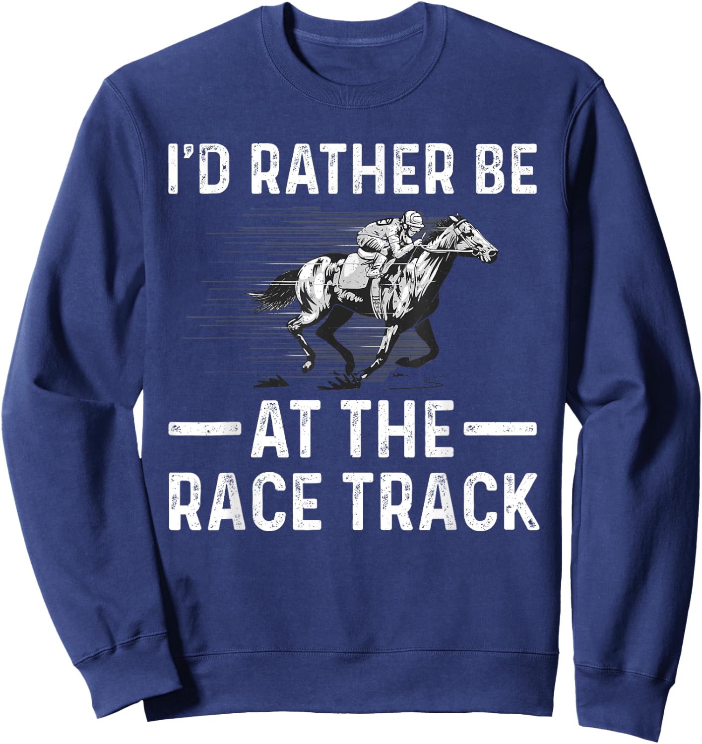 Cool Horse Racing Women Race Jockey Derby Equestrian Sweatshirt - Sweatshirt | Navy