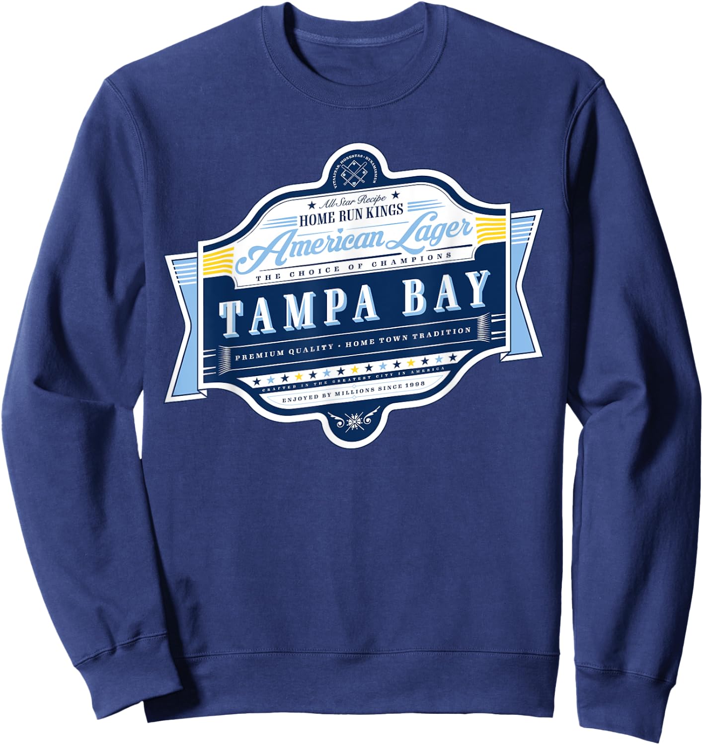 Classic Tampa Bay Beer Label - Tampeño Pride Sweatshirt - Sweatshirt | Navy