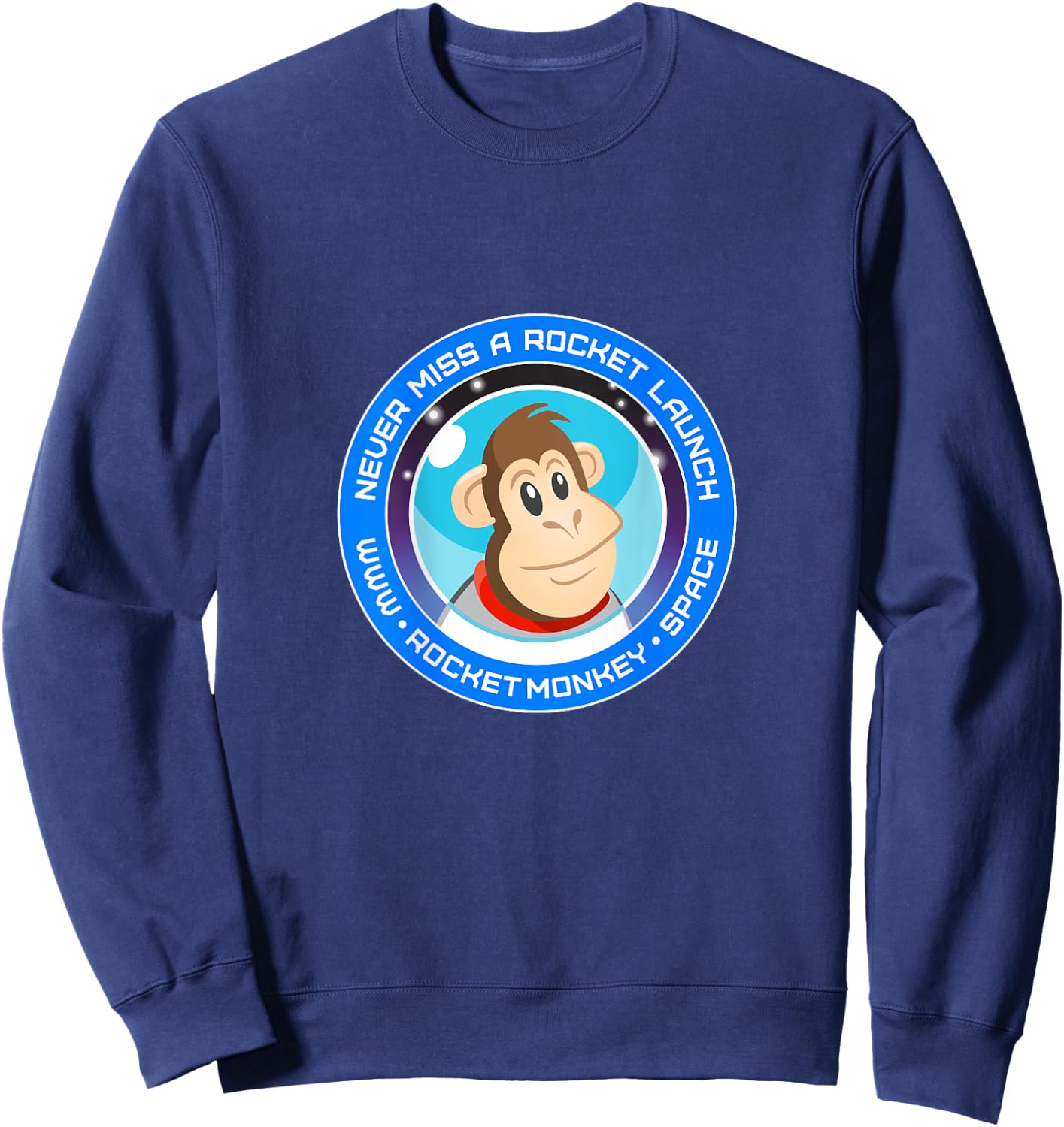 Rocket Monkey Circle Design Back Sweatshirt - Sweatshirt | Navy