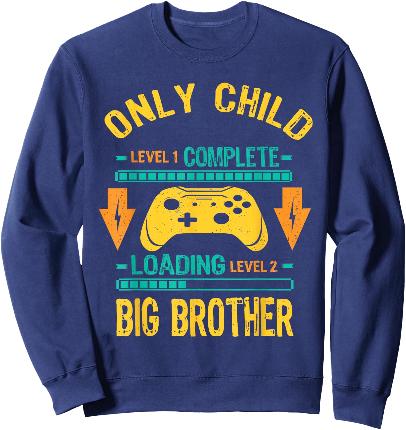Level Only Child Ready Level Big Brother Loading Sweatshirt - Sweatshirt | Navy