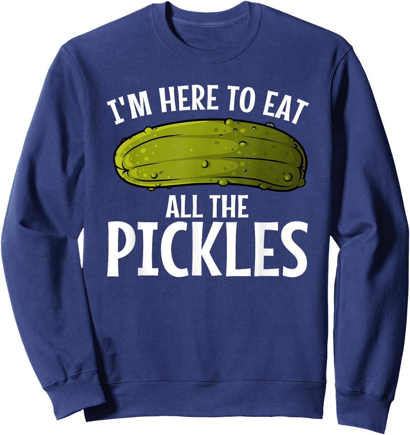 Cool Pickle Art Women Kids Pickled Cucumber Lovers Sweatshirt - Sweatshirt | Navy