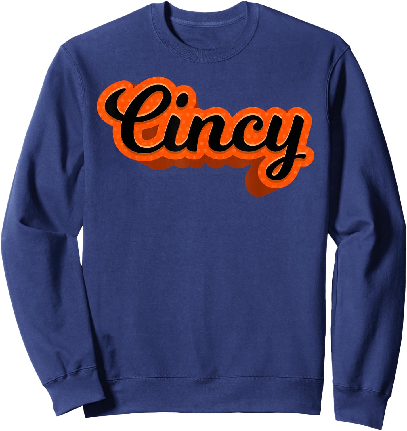 Cincy Orange and Black Sweatshirt - Sweatshirt | Navy