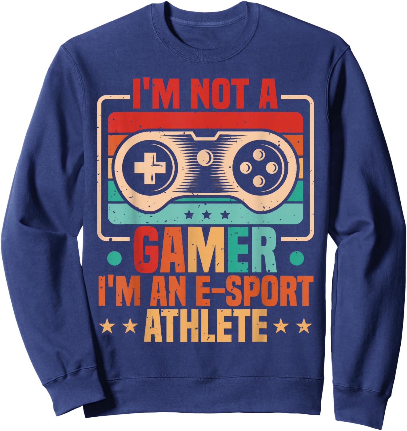 Gamer & E-Sport Athlete, Funny Video Games & eSport Gaming Sweatshirt - Sweatshirt | Navy