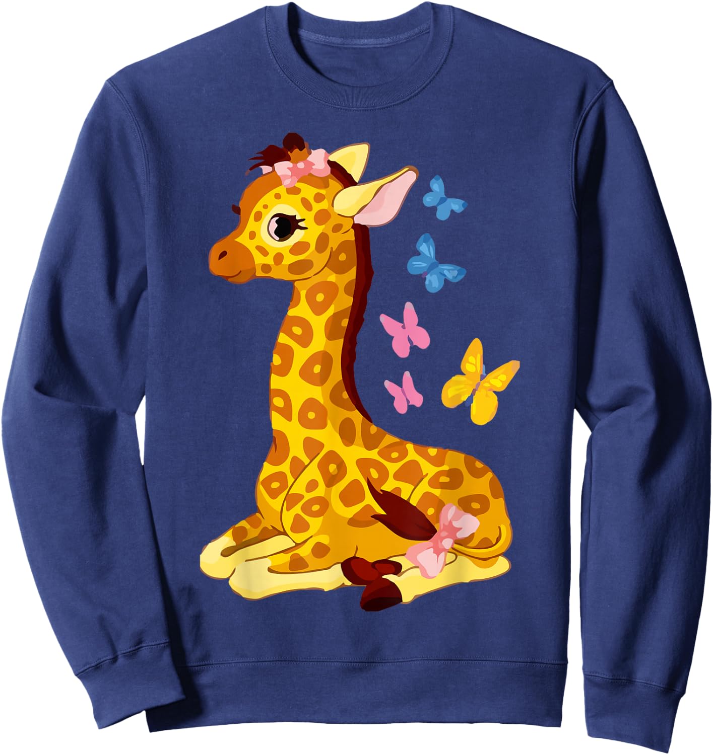Funny Giraffe Drawing Forest Ranger Cool Giraffe Mom Sweatshirt - Sweatshirt | Navy