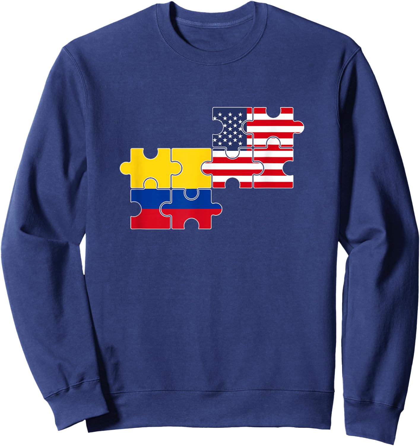 Colombia USA Flag American Colombian Sweatshirt - Sweatshirt | Navy
