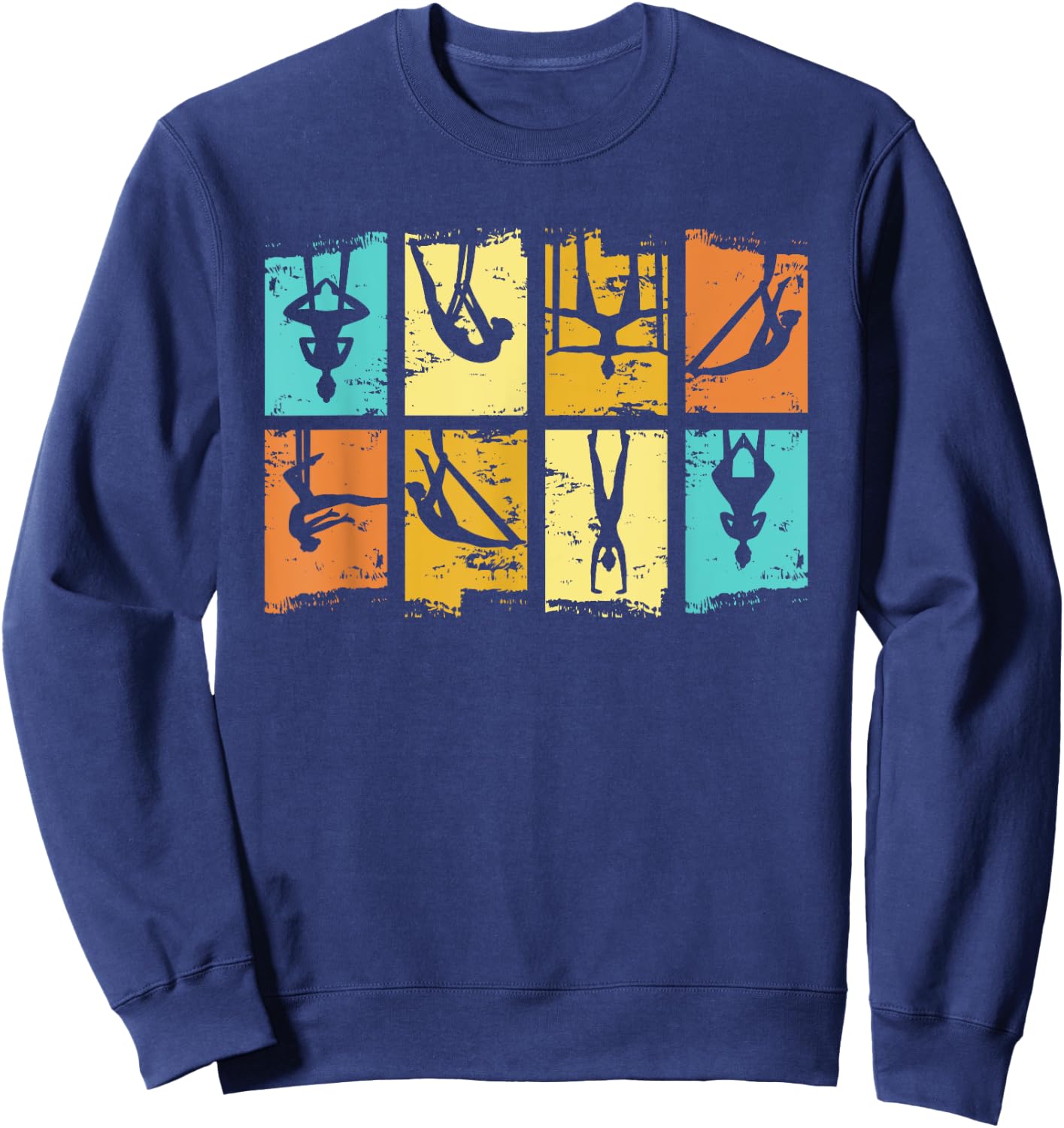 Vintage Aerialists Retro Aerial Silk Acrobatics Dance Circus Sweatshirt - Sweatshirt | Navy