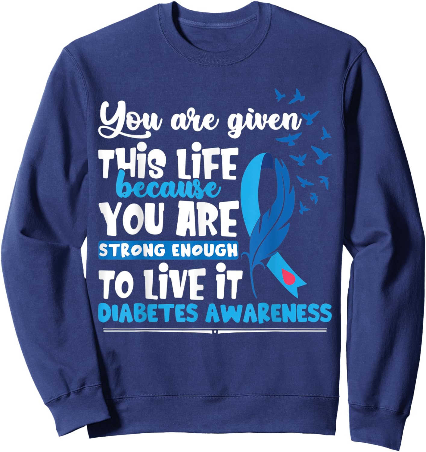 T1D Diabetes Awareness Sweatshirt - Sweatshirt | Navy