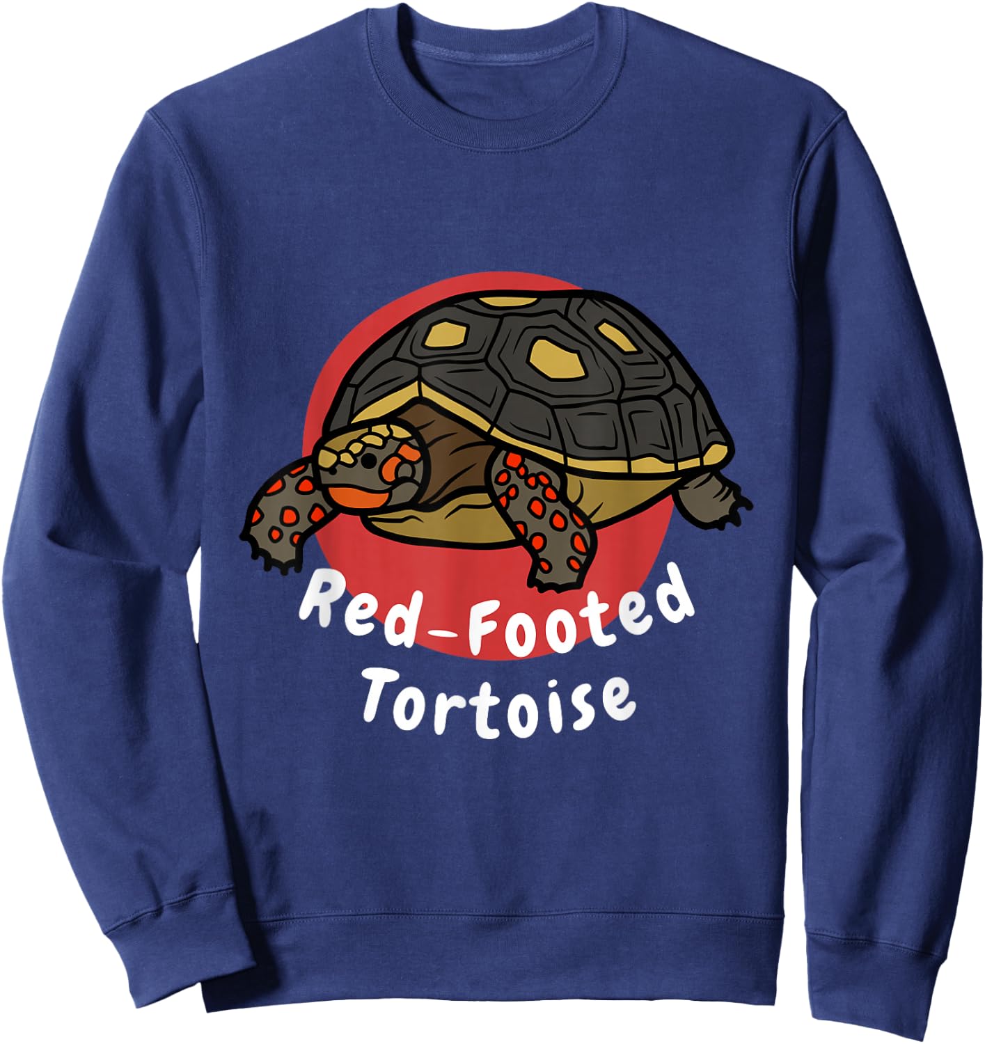 Red-Footed Tortoise Funny Pet Tortoise Turtle Sweatshirt - Sweatshirt | Navy