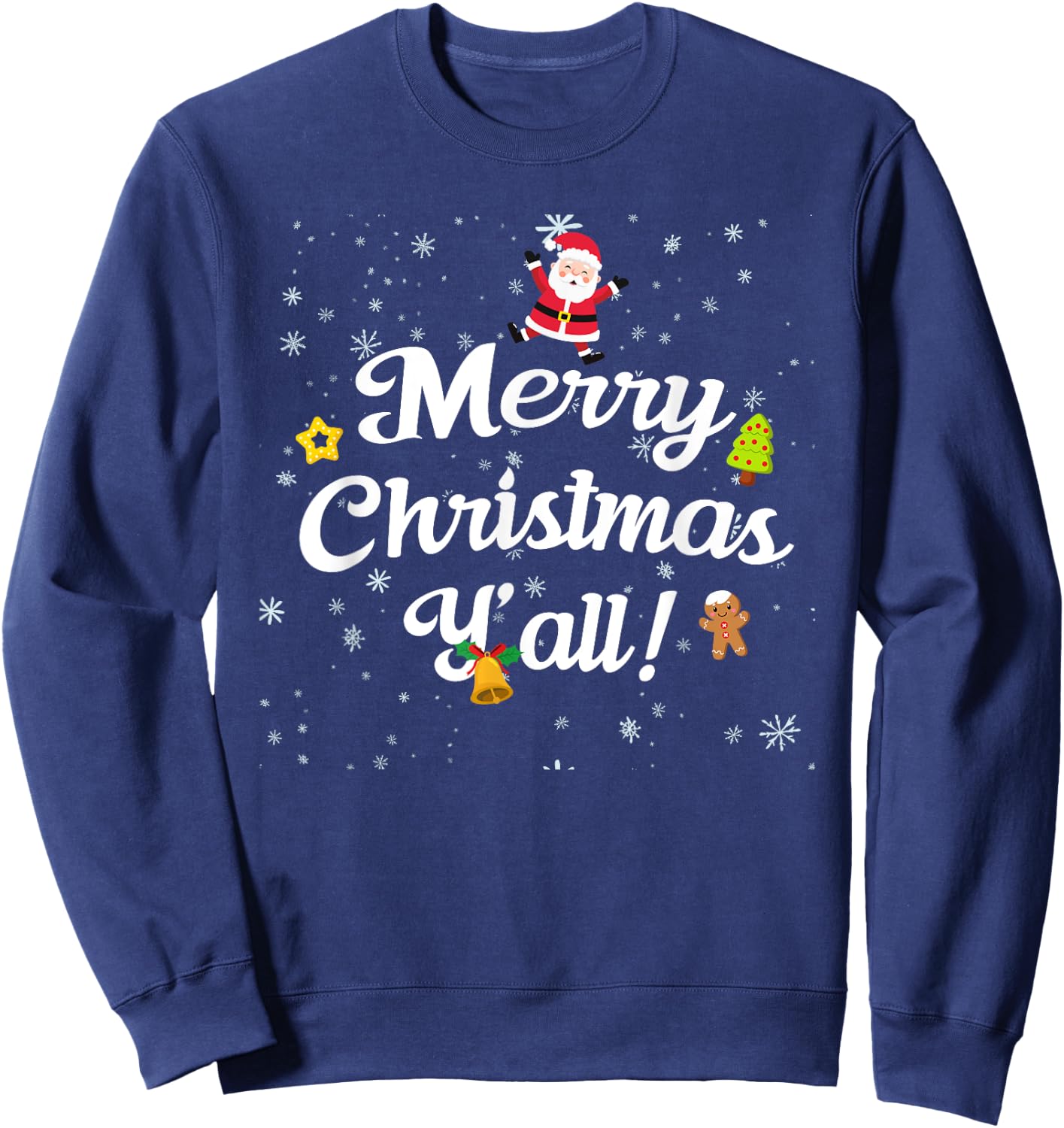 Merry Christmas Y'all Sweatshirt - Sweatshirt | Navy