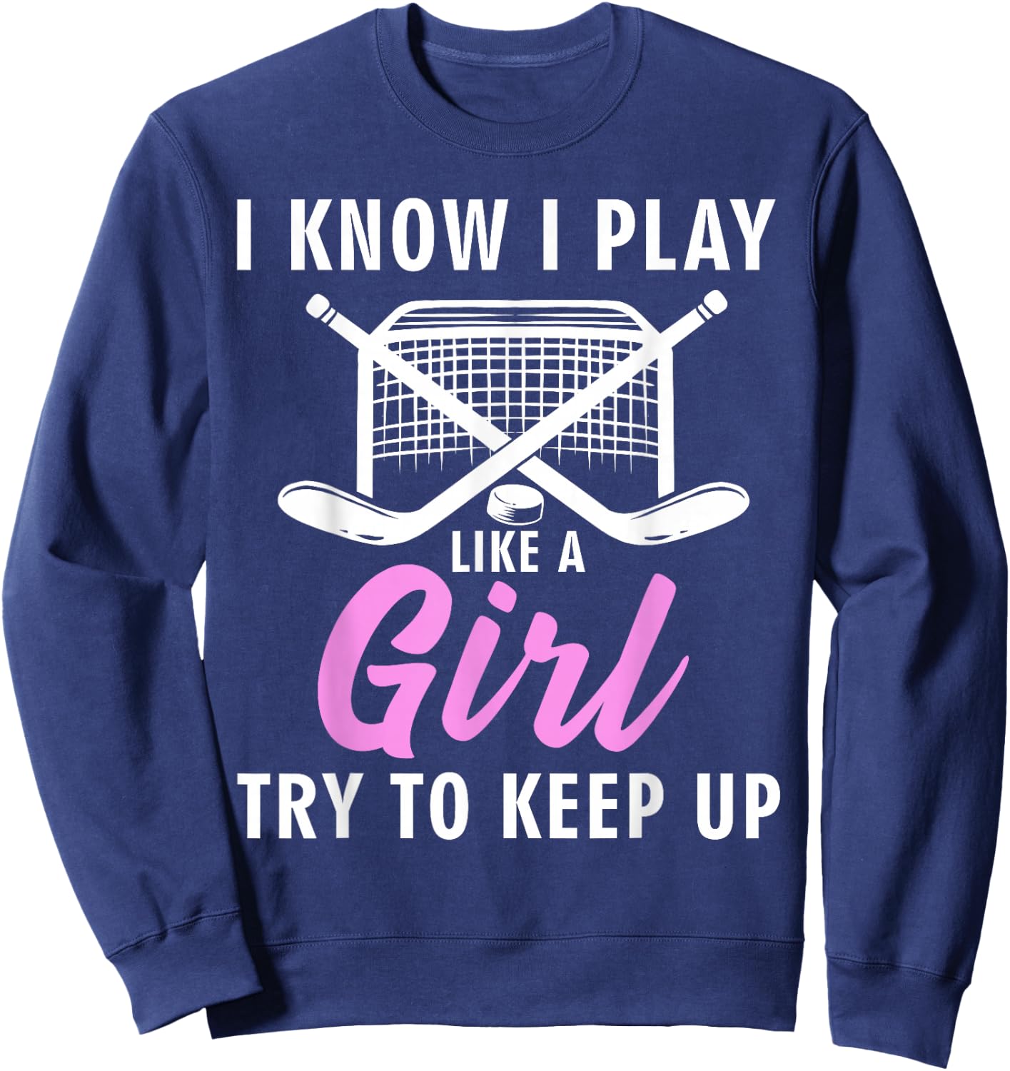 Cool Ice Hockey Girls Field Hockey Lover Team Sweatshirt - Sweatshirt | Navy