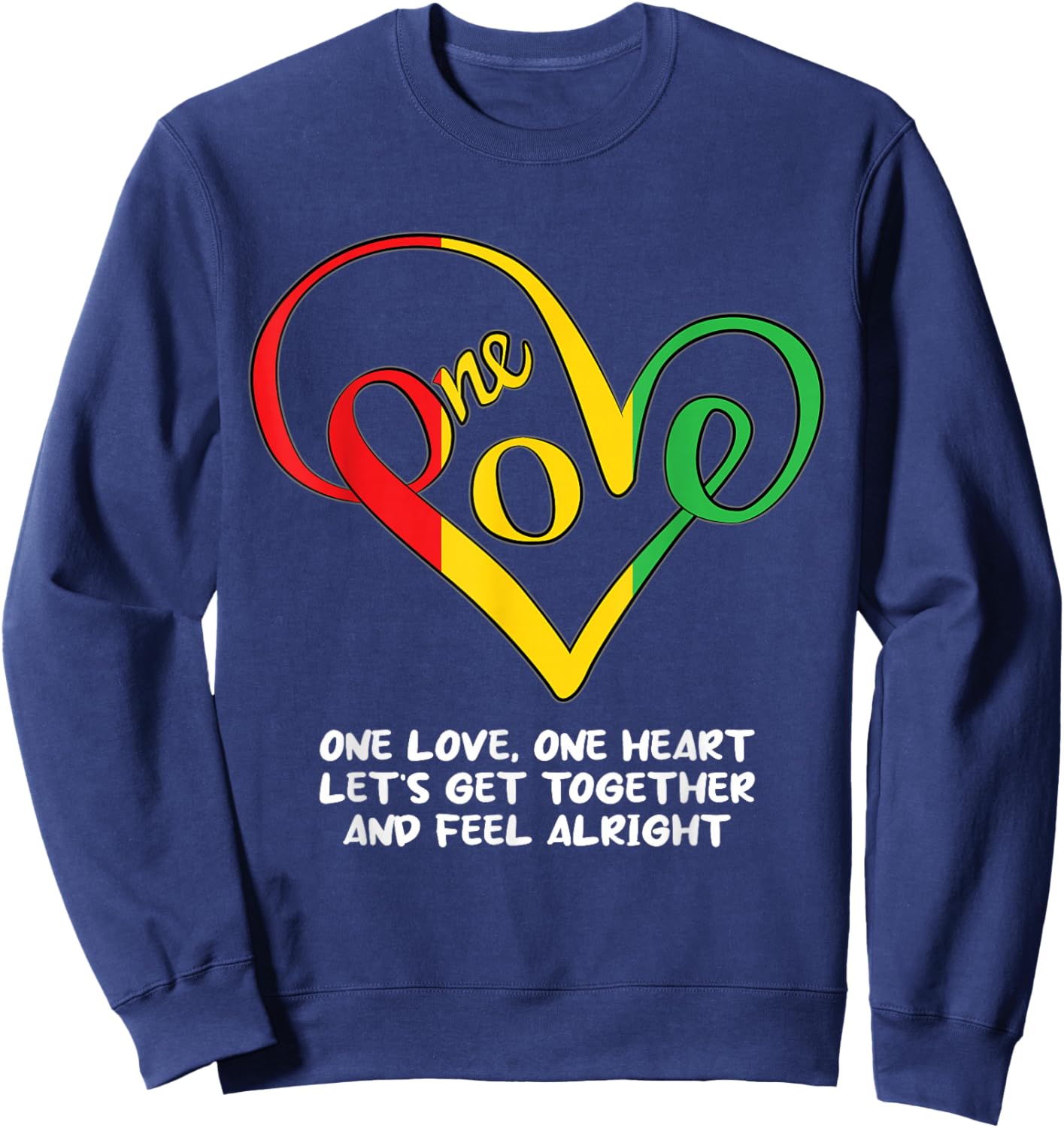 One African Love Heart Black History Month Cool BLM Melanin Sweatshirt - Sweatshirt | Navy