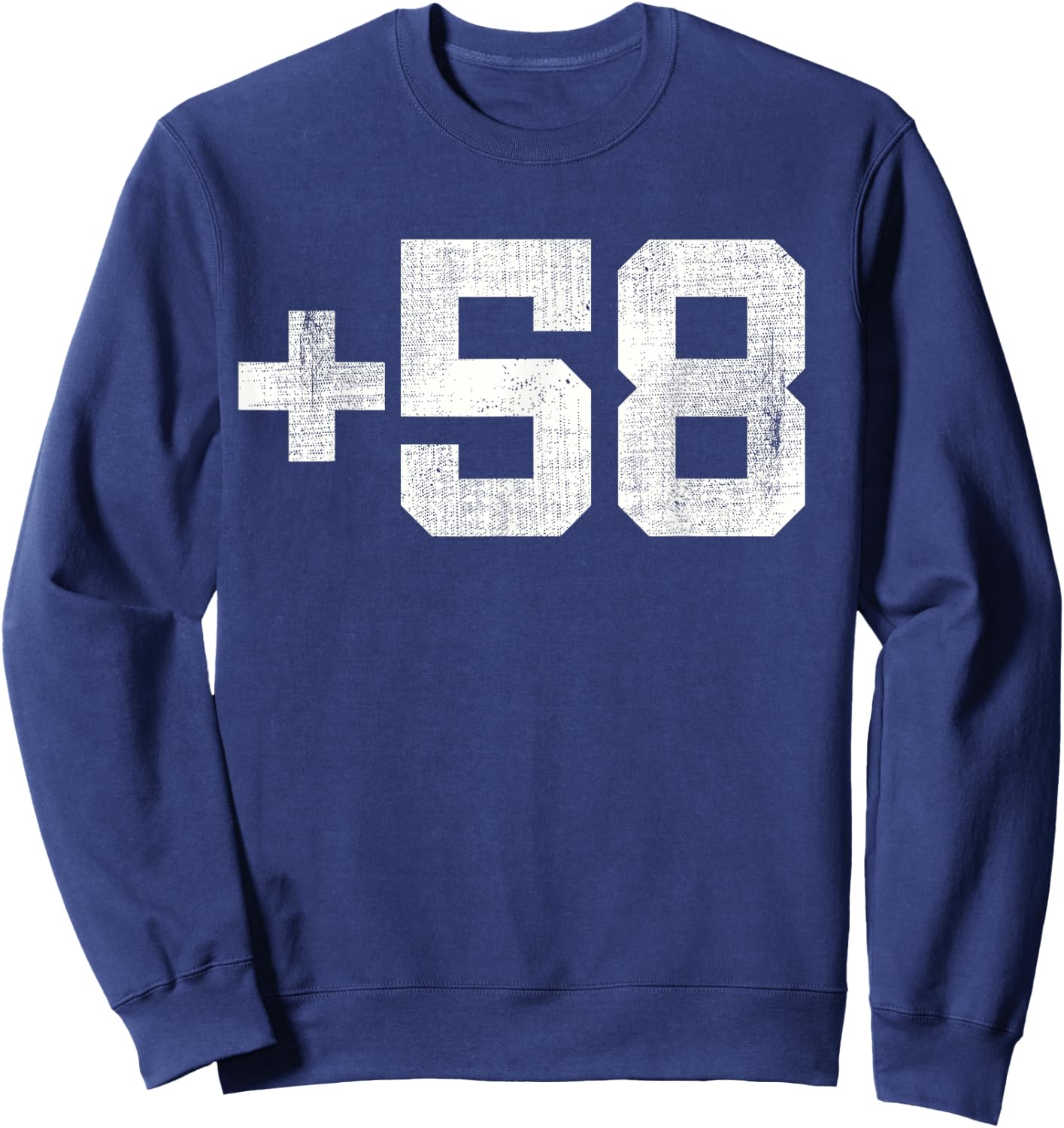 Venezuela country code, plus fifty eight (+58) Sweatshirt - Sweatshirt | Navy