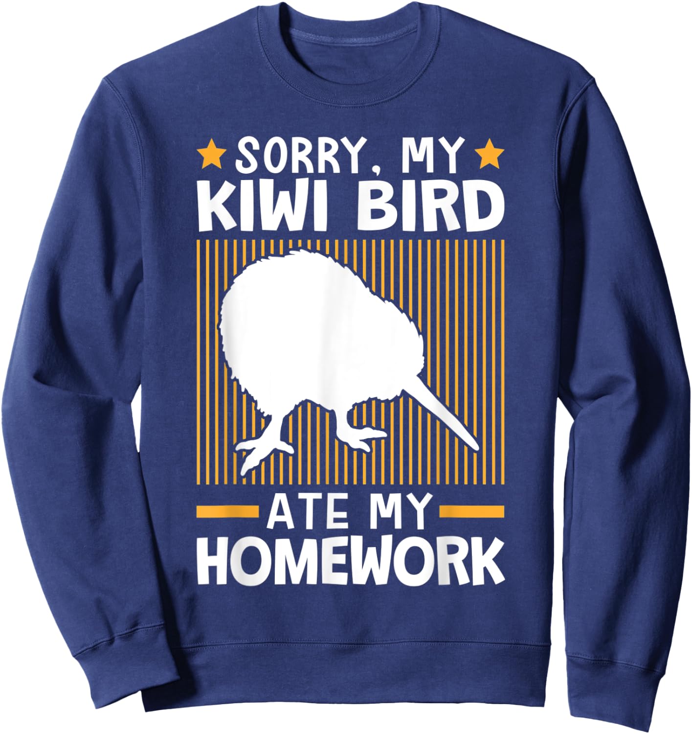 Kiwi Bird ate my homework flightless Kiwi bird Sweatshirt - Sweatshirt | Navy
