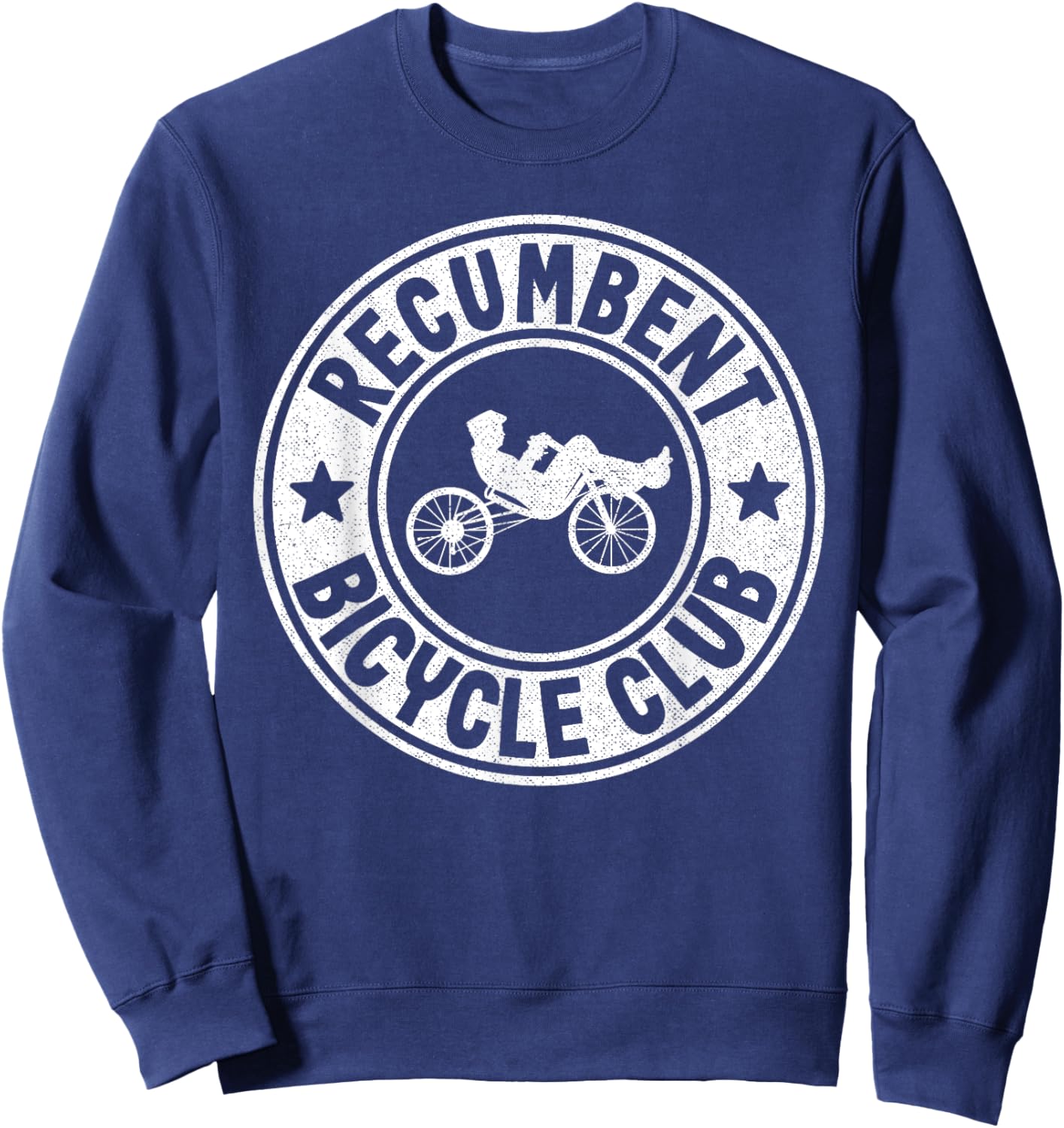Recumbent Bicycle Club Logo Trike Bike Velomobile Cyclist Sweatshirt - Sweatshirt | Navy