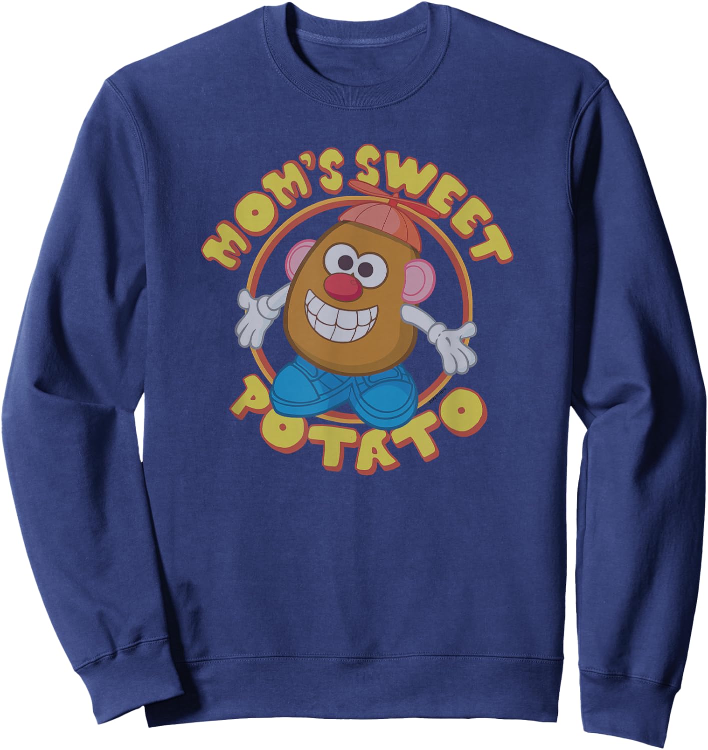 Mr. Potato Head Mom's Sweet Potato Cute Vintage Portrait Sweatshirt - Sweatshirt | Navy