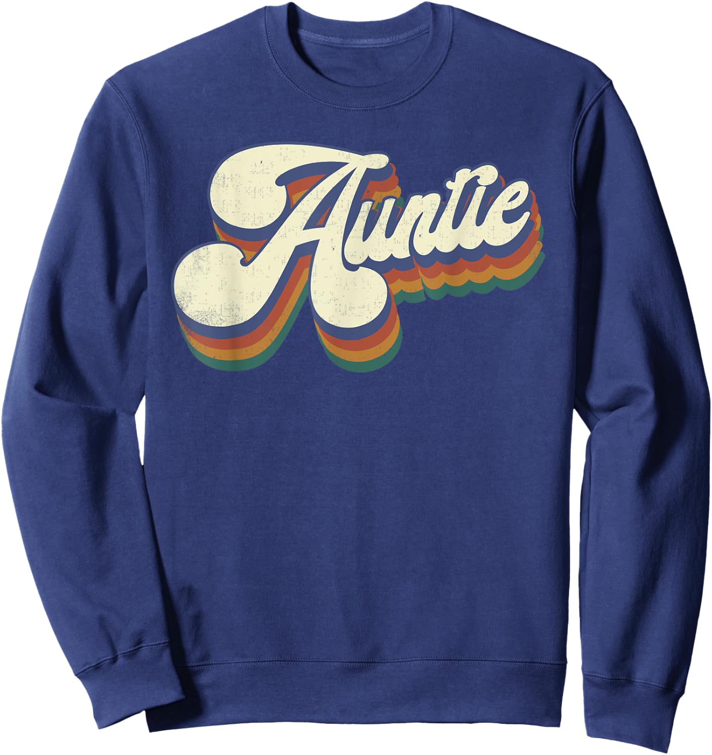 Auntie Gifts Retro Vintage Mother's Day Aunt Sweatshirt - Sweatshirt | Navy