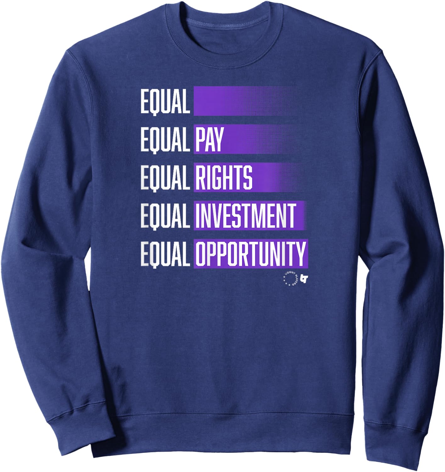 USWNTPA - Equal - Fight For Equality - USA Soccer Sweatshirt - Sweatshirt | Navy